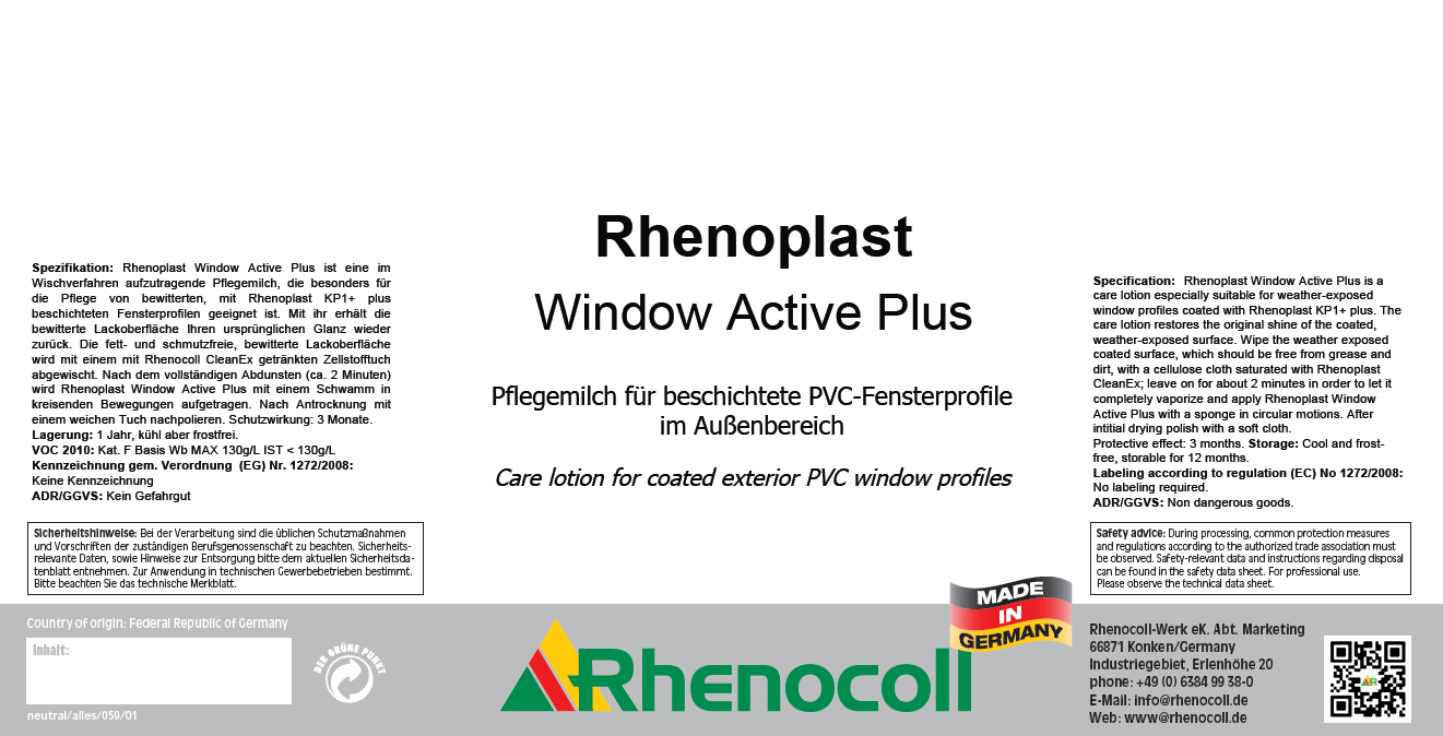 Rhenoplast Window Active Plus